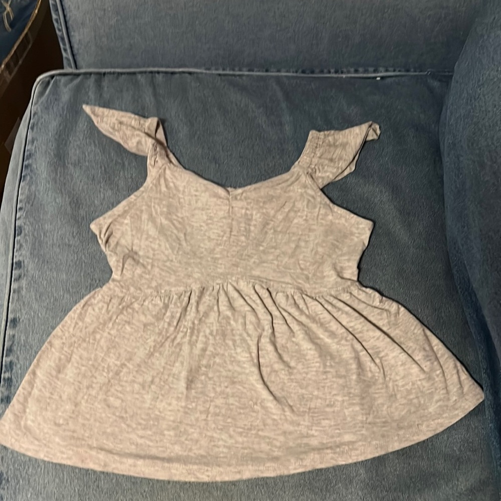 Gray Crop Top